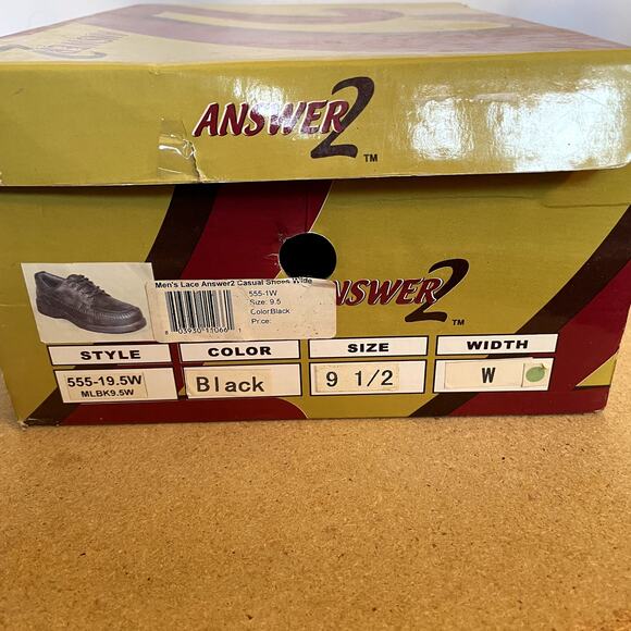 Answer 2 Diabetic leather shoes men 9.5 wide 2 pair extra insoles - Picture 8 of 10